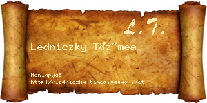 Ledniczky Tímea névjegykártya