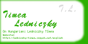 timea ledniczky business card